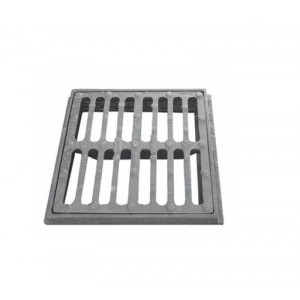 Grille plate caniveau avec cadre C250 - Classe : C 250 - Encombrement : de 210 x 210 à 820 x 820 mm