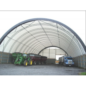 Hangar métallique bâché - Longueurs (m) : de 18,30 à 73,20 en traversée de 4.58 m