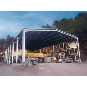 https://www.techni-contact.site/ressources/images/produits/merchandising/hangar-metallique-en-kit-620m-64297722-1.jpg - Renforcez votre capacité de Stockage avec notre hangar en kit ouvert facile à monter, offrant 620m² de surface de stockage et une largeur de 20m