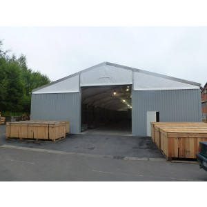 Hangar modulaire pour faire face à un sinistre - bâtiment temporaire livré clé en main