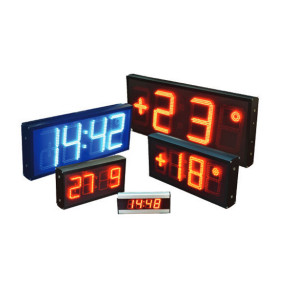 Horloge à LEDS elliptiques - Box métallique traité et verni - Fonctionnement  -15°C à +40°C