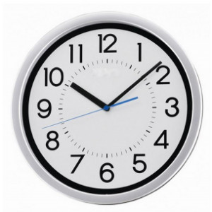 Horloge murale classique - Diamètre : 31,1 x 3,9 cm - En plastique