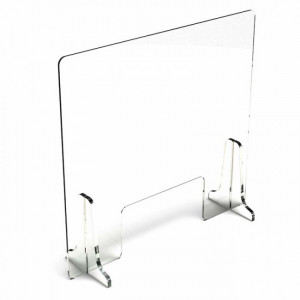 Paroi en plexiglas autoportante - Dimensions ( L x H ) : 850 x 700 mm - Plexiglas transparent PMMA