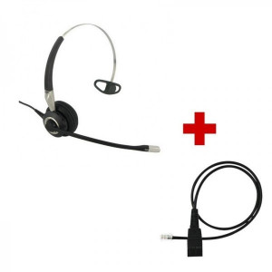 Jabra BIZ 2400 II Mono +Cordon de connexion QD RJ10 - Casque Téléphone Filaire - GN2400-2QD-Jabra GN

