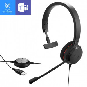 Jabra - Evolve 20 USB UC MS Mono - Casque Téléphonique - GNEVOL20M-Jabra GN