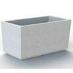 Jardinière en béton rectangulaire - Format : rectangulaire - 2 tailles disponibles - En béton