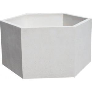 Jardinière hexagonale béton autostable - Diamètre 120 cm