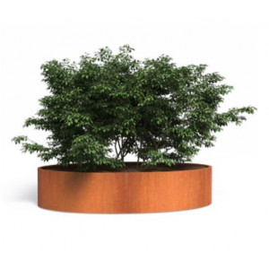 https://www.techni-contact.site/ressources/images/produits/merchandising/jardiniere-ovale-en-acier-corten-21271991-1.jpg - Dimensions (L x l x H) : 120 à 280 x 80 à 160 x 40 à 60 cm