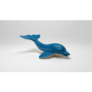 Jeu caoutchouc dauphin 3D pour aire de jeux - Dimensions (H x L x l) : 80 x 170 x 320 cm