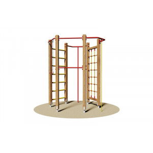 Jeu d'escalade en bois - Dimensions (L x P x H): 195 x 195 x 250 cm