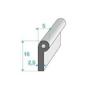 Joint compacts bourrelets - Matière : EPDM noir - Résistance rupture : > 10.5 MPa