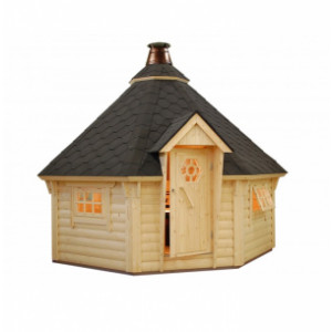 Kiosque en bois - Madrier sapin du nord : 44 mm