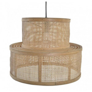 Lampe de plafond en rotin - Lampe de plafond de style ethnique fabriquée en rotin naturel