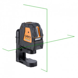 Laser de chantier PRO vert en croix - Précision : ± 3 mm / 10 m - Portée sans cellule : 40 m - Couleur : vert