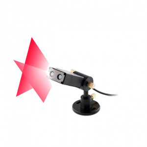 Laser multilignes de positionnement  - Dimension : Ø 41 x 55 mm - Diode laser intégrée:	5 mW -  Couleur : Rouge 
