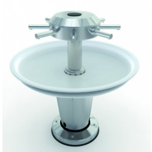 Lavabo fontaine circulaire pour accessibilité PMR - Équipement sanitaire pour personnes en fauteuil roulant 