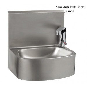 Lave-mains électrique monobloc - Inox AISI 304L- Dim ( L x l x H) :  480 x 360 x  470 mm- Avec ou sans distributeur