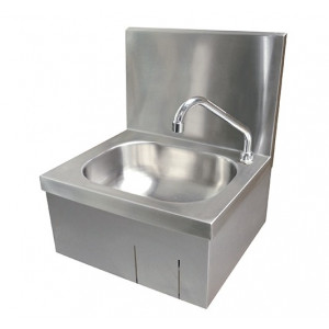 Lave-mains inox hygiène - Matière : Inox - Dimensions : 40 x 52 x 33 cm