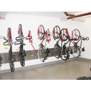 Support vélo vertical - Système suspension avec assistance d'un vérin hydraulique
