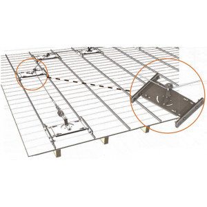 Ligne de vie aluminium à joint debout - Horizontale (angle toléré de 15°) - Limitée à 3 utilisateurs