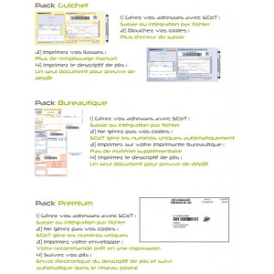 Logiciel d'affranchissement courriers - Impression des liasses bureautique au format A4