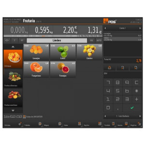 Logiciel de gestion de caisse ETPOS - Interface tactile