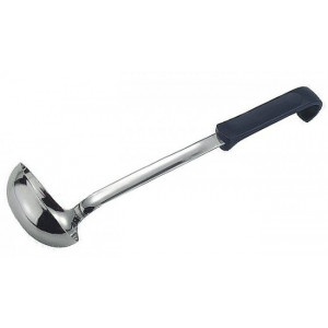 Louche de service avec manche arrêt glisse - Inox - Longueur : 34 cm -  Volume : 15 cl