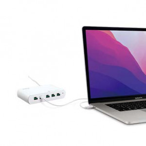 https://www.techni-contact.site/ressources/images/produits/merchandising/ls-g150-uc5-25936532-1.jpg - Accédez à 5 ports USB-C ou 5 ports USB-A pour alimenter un ordinateur portable et 4 appareils supplémentaires avec notre chargeur GaN 5 ports 150 W.