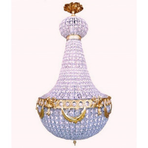 Lustre cristal - Hauteur : 90 cm - Largeur 60 cm