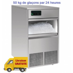 Machine à glaçons 50 kg professionnelle - Capacité bac : 11kg