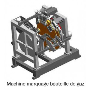 Machine à marquer par roulement - Marquage de bouteilles de gaz, pièce de monnaie, tige d'aluminium, disque de frein