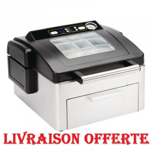 Machine emballage sous vide à cloche professionnelle - Dimensions (L x P x H) : 41,5 x 41 x 27 cm