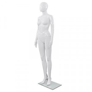  Mannequin femme Blanc Brillant - Taille du corps : 175 cm – Polypropylène (PP) -  Blanc brillant