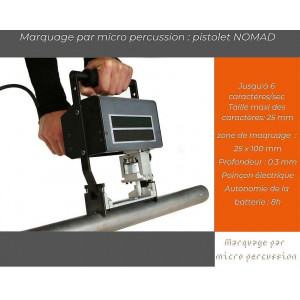 Pistolet de marquage micro percussion - Portable et autonomie sur batterie de 8 h