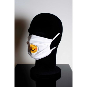 Masque catégorie 1 (avec logo) lavable à 60° - Masque de protection DGA catégorie 1 blanc avec logo avec 97% de filtration garantie, disponible en blanc, noir, blanc avec logo ou 100% personnalisé.