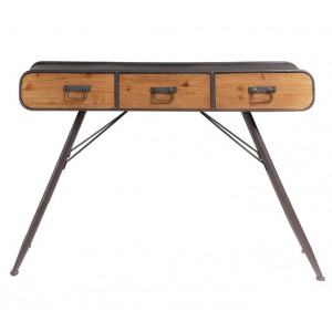 Meuble console de style industriel vintage - Dimensions : 120 x 38 x 75 cm