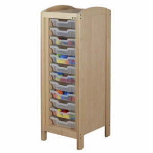 Meuble de rangement pour maternelle - Rangement 1 colonne naturel