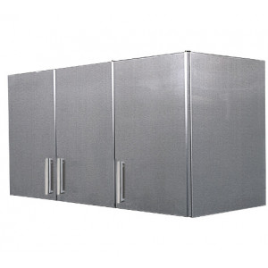 Meuble mural 3 portes inox - Dimensions (L x l x H) mm : 1350 x 450 x 695