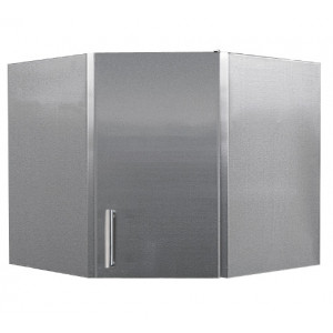 Meuble mural de rangement -    - Matière : inox AISI 304L    - 1 porte battante  -  Longueur : 750 750 mm  -  Largeur: 450 mm  -   Hauteur: 695 mm