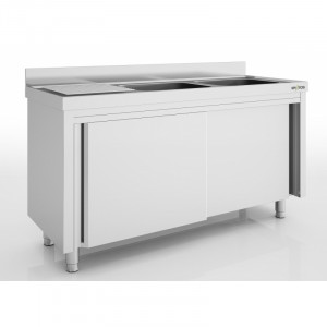 Meuble plonge inox - Inox - Profondeur 600 - Livré monté et soudé