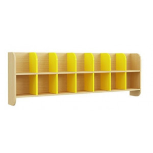 Meuble suspendu 14 cases crèche - Dimension : L 1530 mm x H 512 mm x P 200 mm