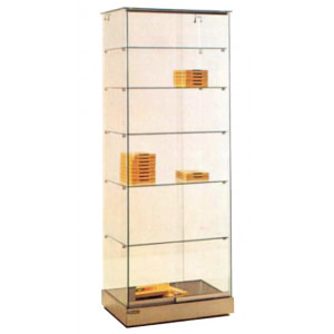 Meuble vitrine 5 étagères - 65 L x 46,5 P x 180 H cm