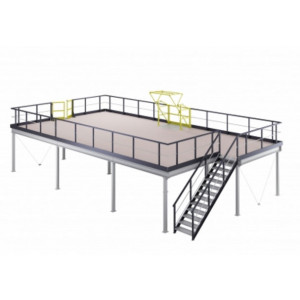 Mezzanine magasin pour LOFT - Personnalisable en termes de coloris et garde-corps