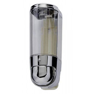https://www.techni-contact.site/ressources/images/produits/merchandising/mini-distributeur-de-savon-liquide-abs-chrome-22351317-1.jpg - Capacité : 0,3 L - Manuel - ABS chromé