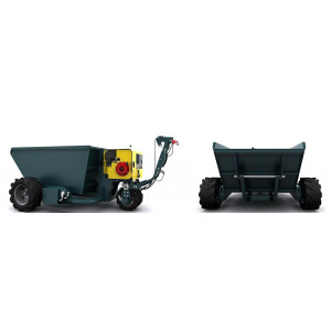 Mini dumper avec benne - Charge transportée : 1200 kg