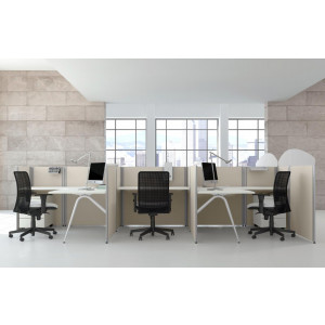 Mobilier call center - Dimensions plan de travail (L x P x H) cm : 120 x 60 x 7,8