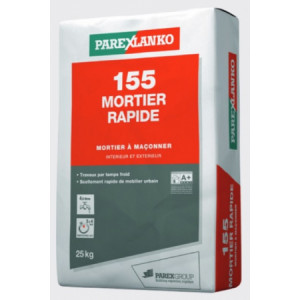 Mortier rapide - Consommation : 2 kg / m² / mm d'épaisseur environ