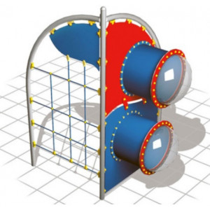 Multijeux à grimper pour jardin - Dimensions (L x P x H) cm : 260 x 165 x 300