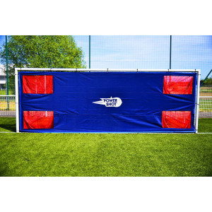 Mur de tir football 4 cibles - 4 cibles - Tailles : 6 x 2,1m ou 7,32 x 2,44m - Couleur : Bleu