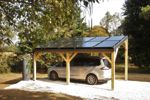 Ombrière photovoltaique pour voitures - Nombre de places : 3 places de voiture